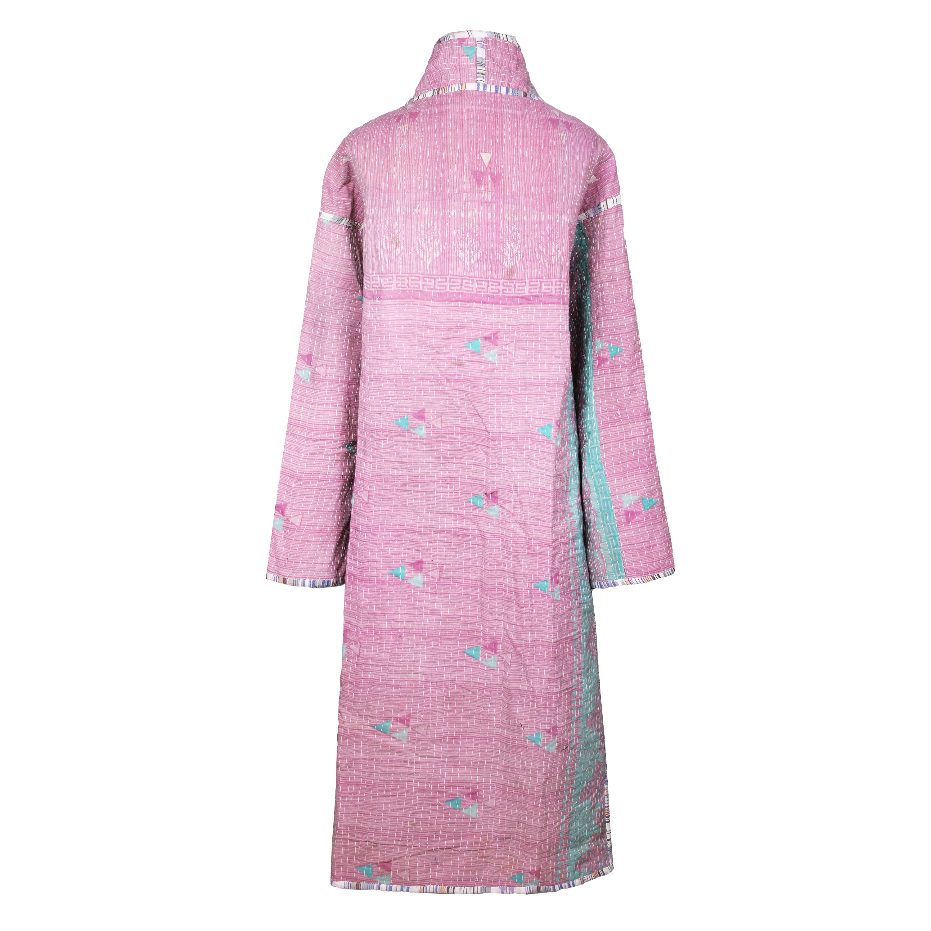 Tanvi Cotton Vintage Quilted Kantha Coat ONE OF KIND