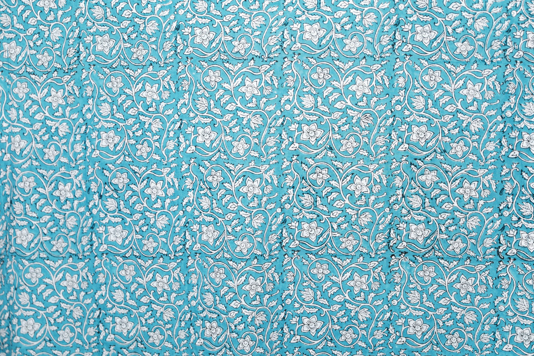 Turquoise Floral Maxi Kaftan Dress