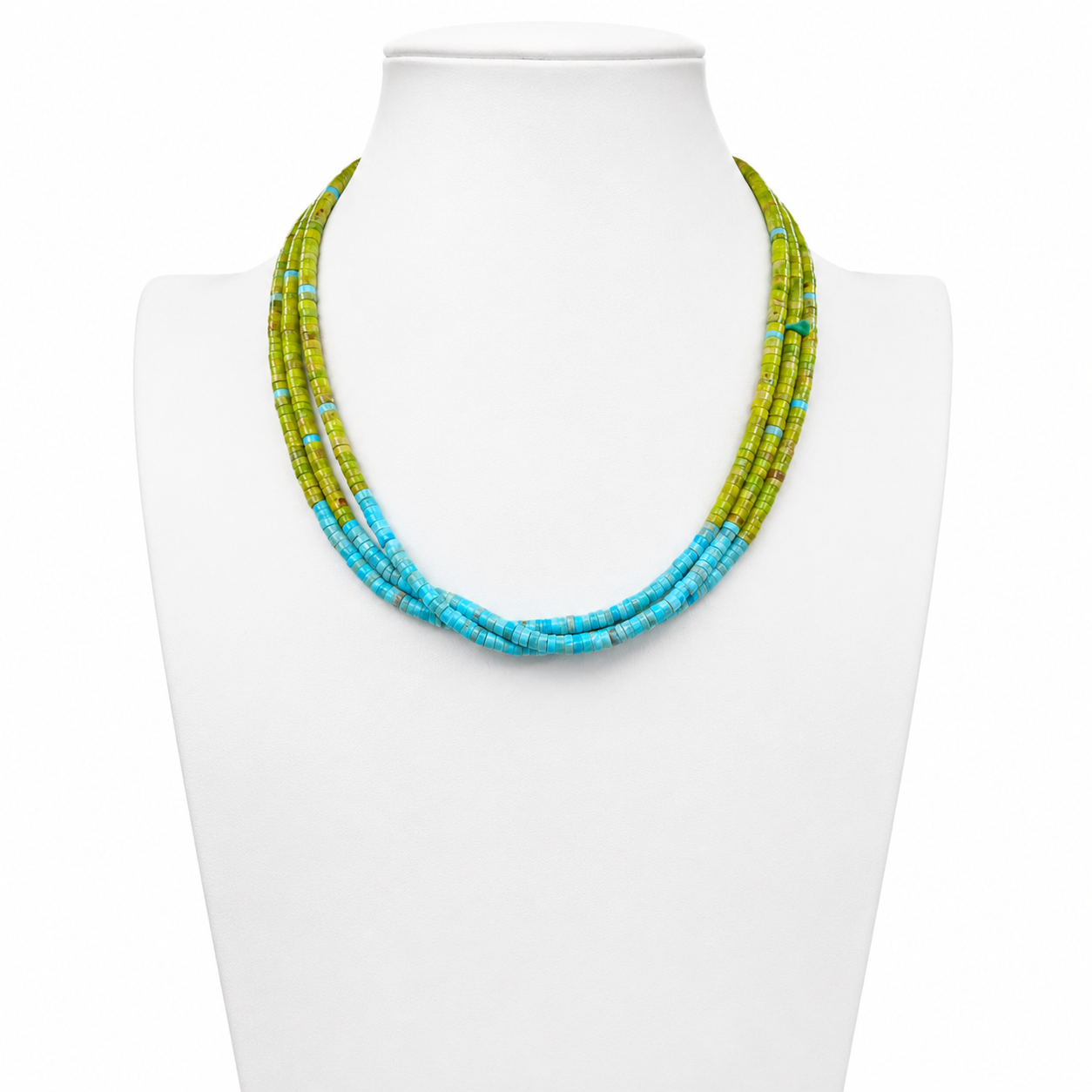 Turquoise, Gaspeite, Heishi Santo Domingo Necklace