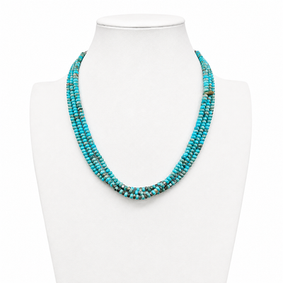Turquoise and Abalone Shell Necklace Santo Domingo