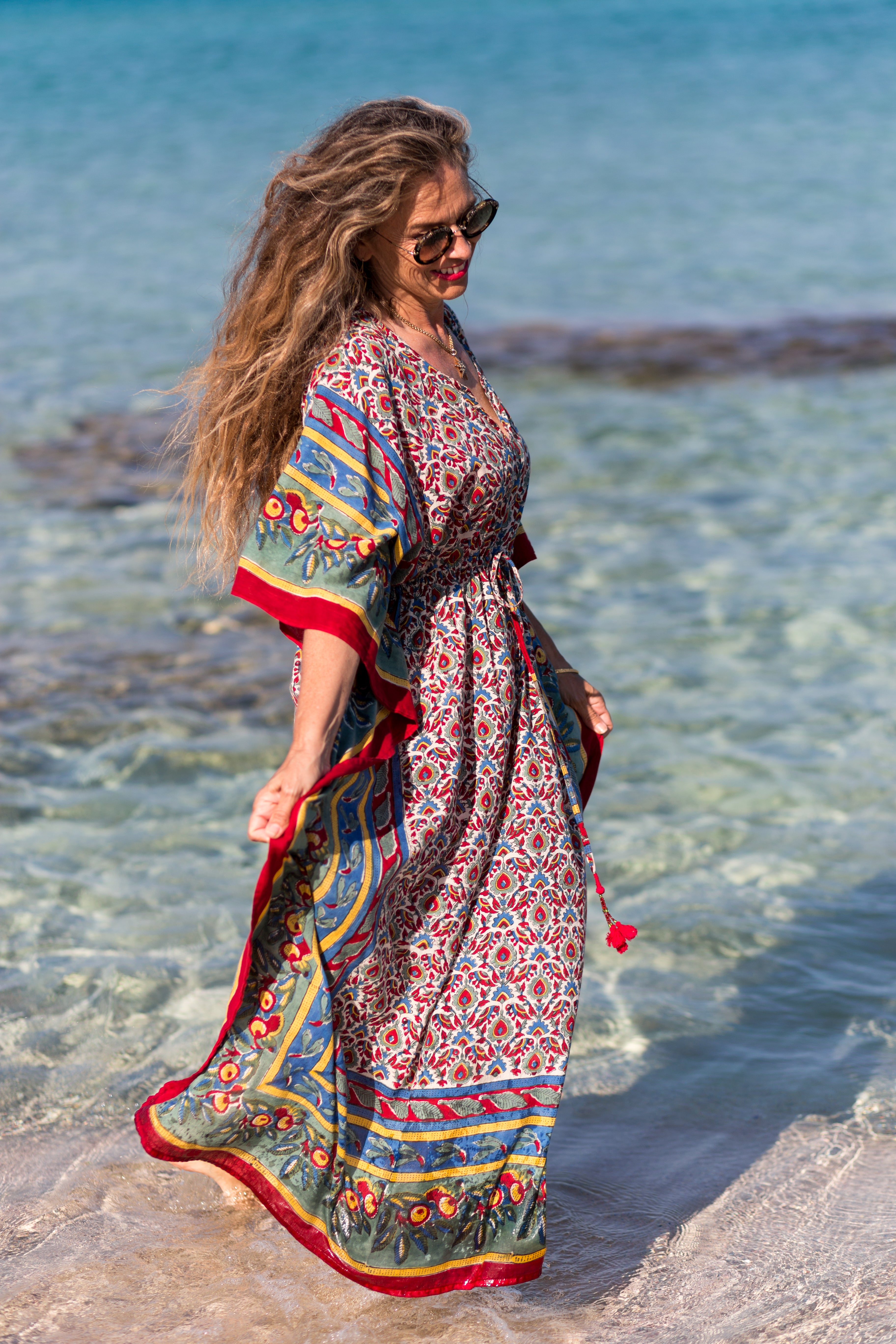 Paradise Maxi Cotton Kaftan Dress