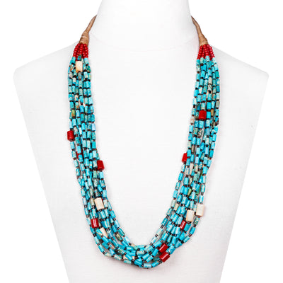 Ten Strand Turquoise, Coral, and Shell Necklace