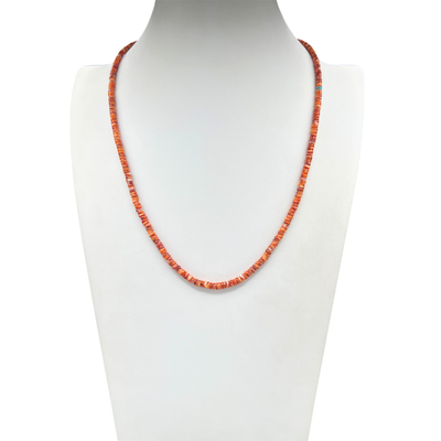 Orange and Red Spiny Oyster Necklace Santo Domingo