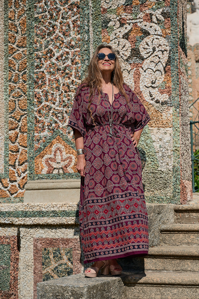Plum Perfection Maxi Kaftan Dress FINAL SALE
