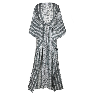 Andromeda Needle Shibori Maxi Kaftan Dress