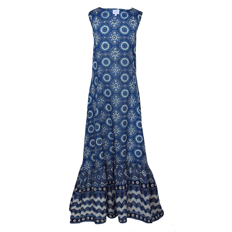 Bali Blue Mermaid Maxi Sleeveless Dress Available in Large