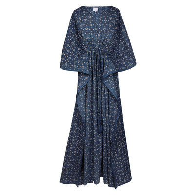 Betelgeuse Blue Maxi Kaftan Dress