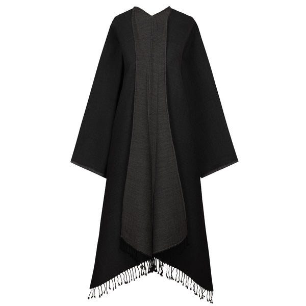 Black as Knight Boiled Wool Kimono Coat