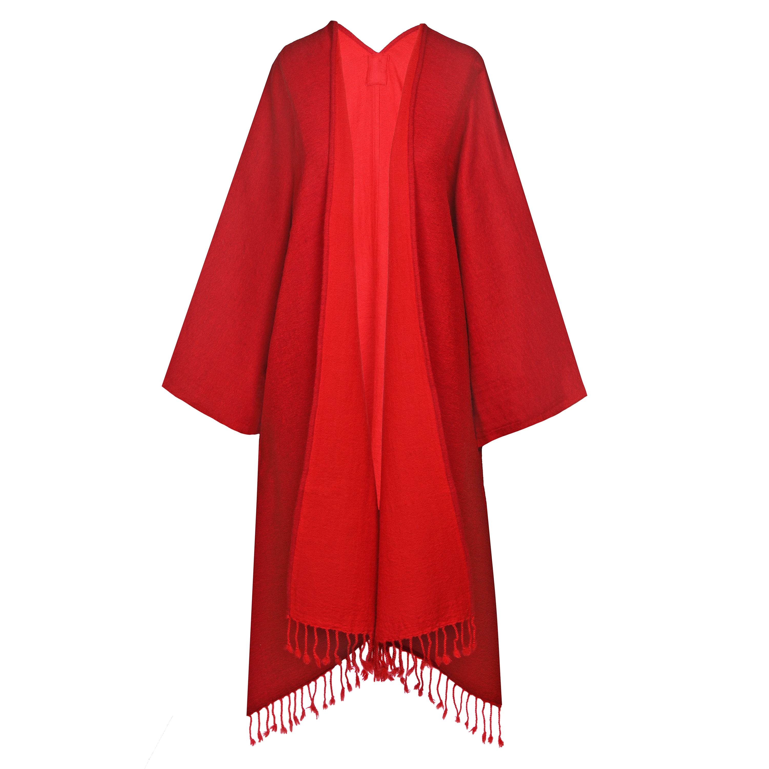 Red boiled 2025 wool coat