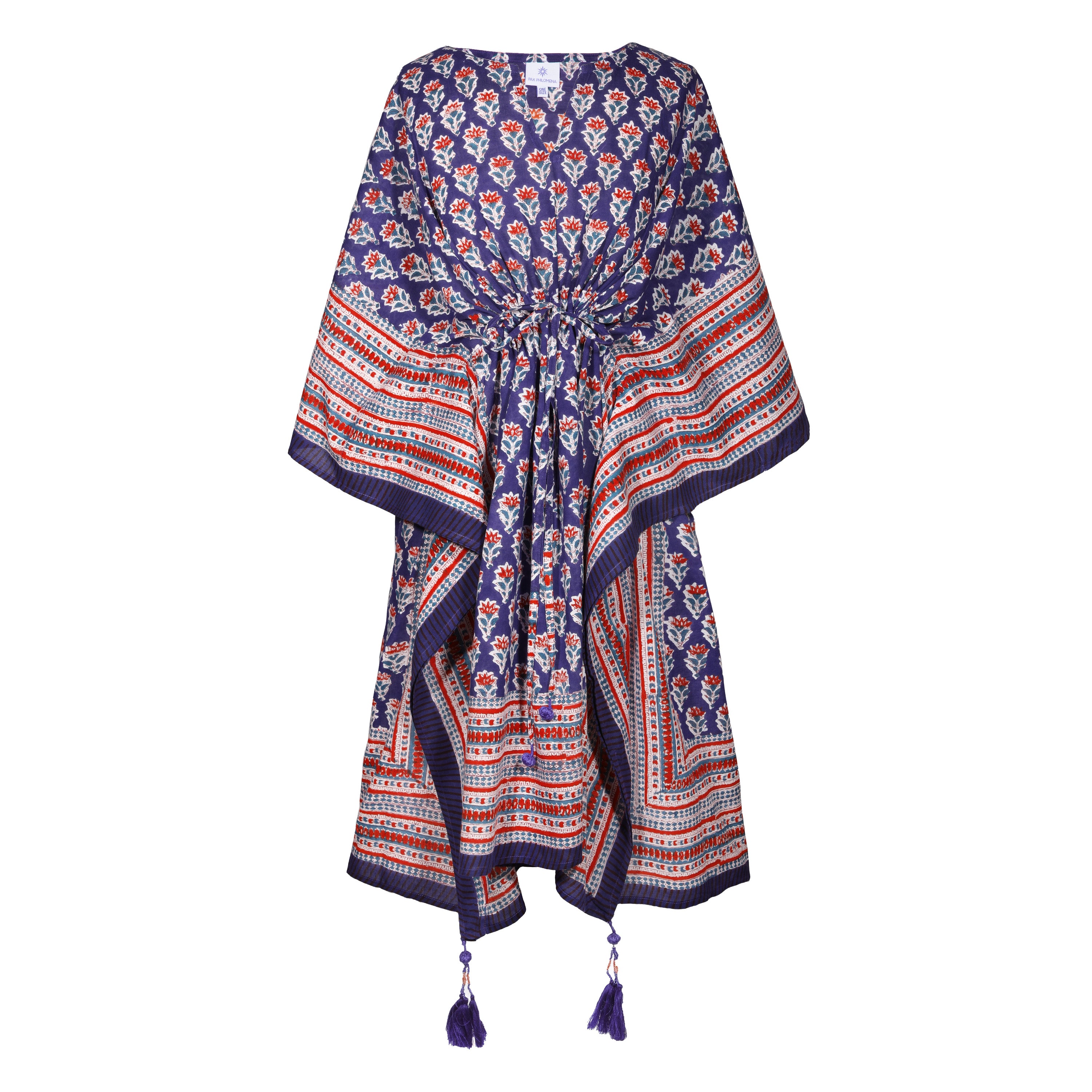 Bollywood Brinjal Midi Kaftan Dress