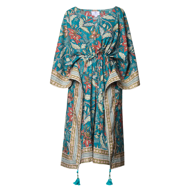 Catherine Floral Midi Kaftan Dress