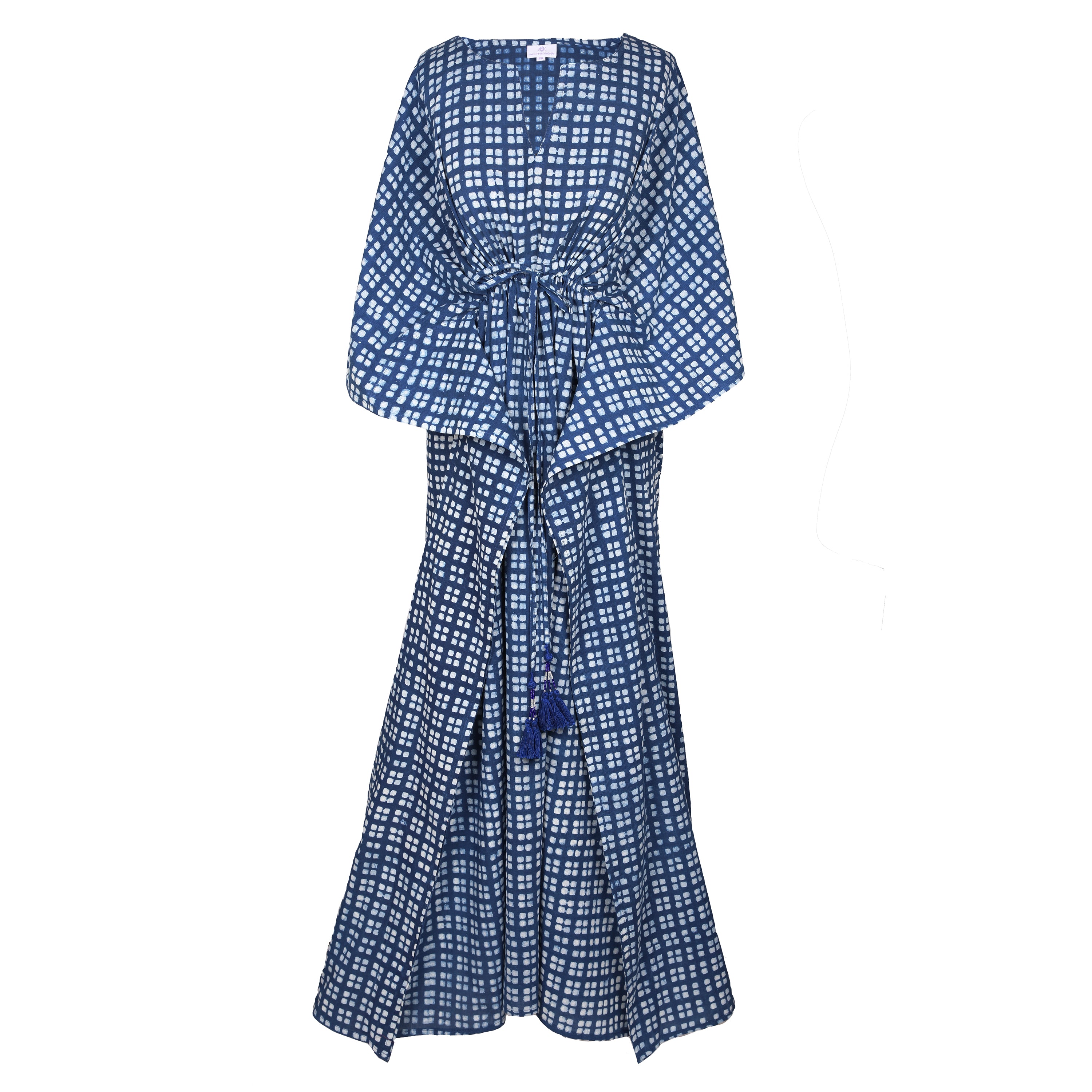 Charles Indigo Maxi Kaftan Dress