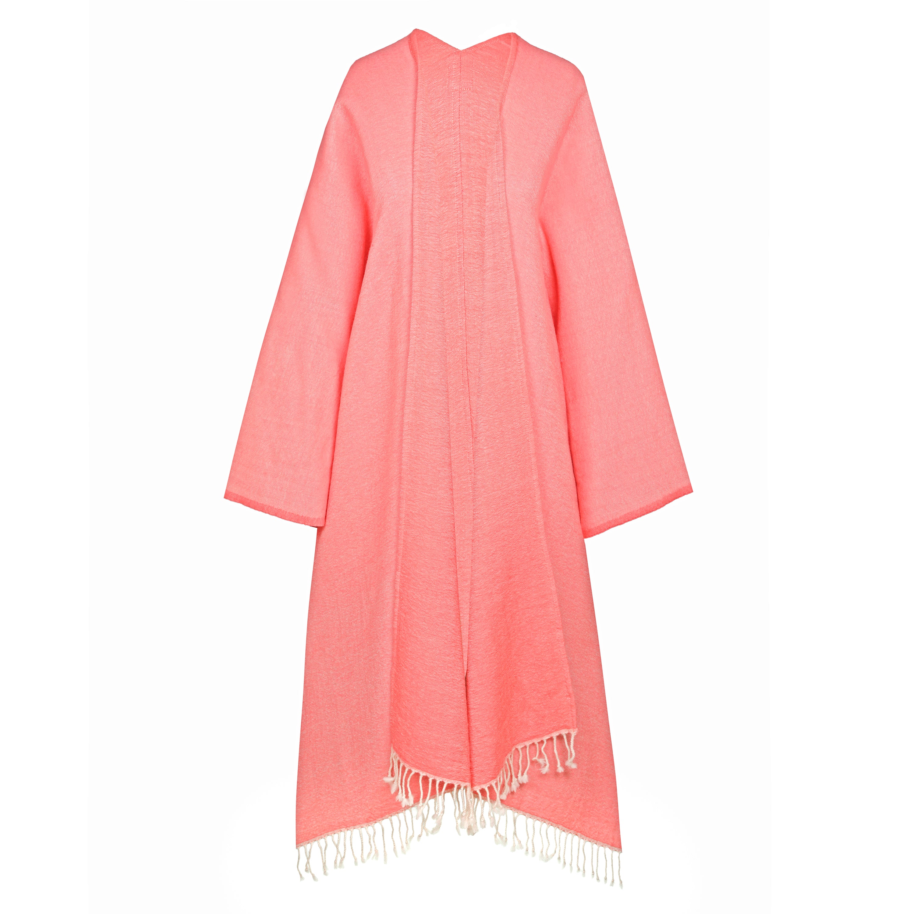 Coral Boiled Wool Kimono Coat Reversible ONLY ONE AVAILABLE