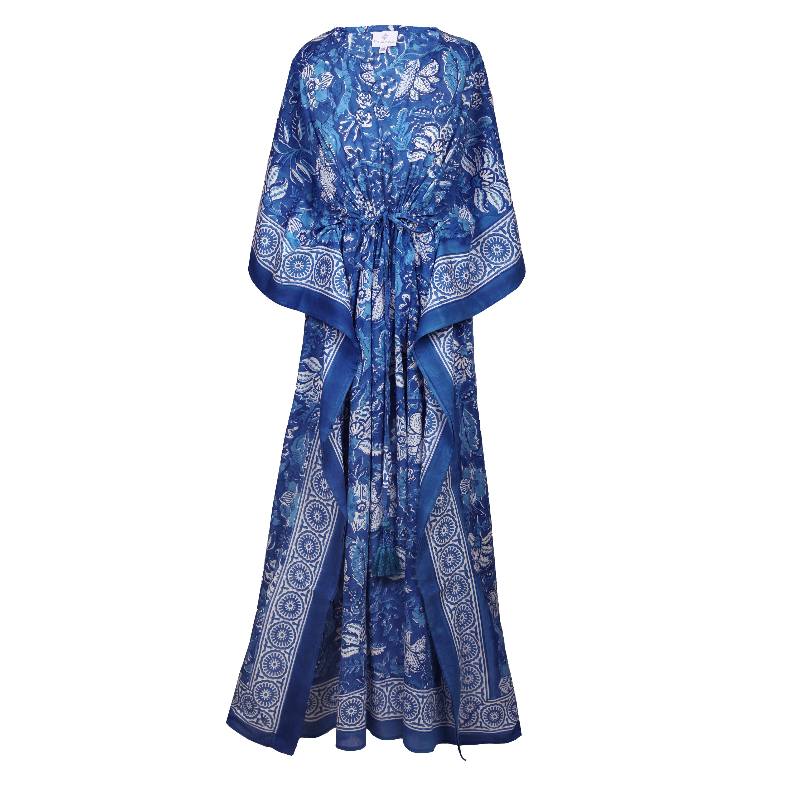 Delfina Blue Maxi Kaftan Dress