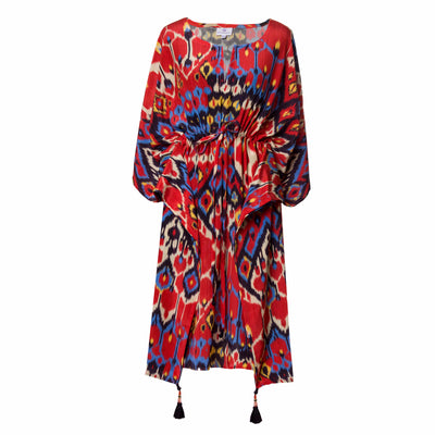 Dolce Vita Italian Silk Midi Kaftan Dress
