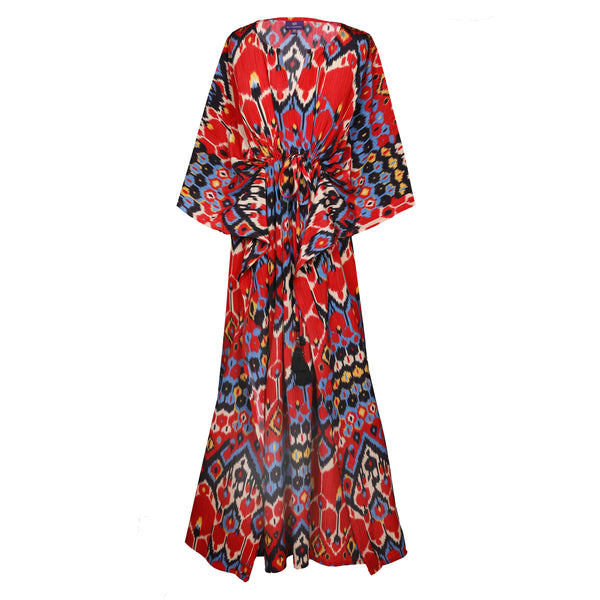 Dolce Vita Italian Silk Maxi Kaftan Dress