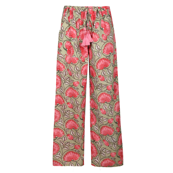 Francis Floral Cotton Lounge Pants Medium and Large on Back Order 1-2 weeks