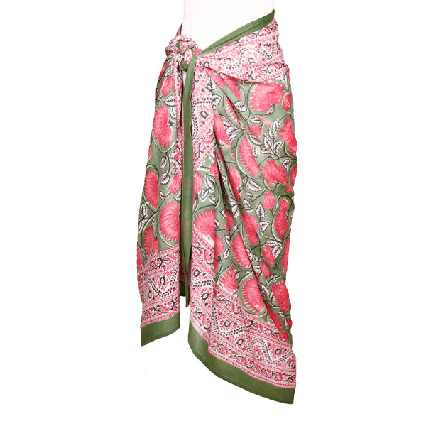 Francis Floral Cotton Pareo Cover-up