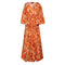 ZIRAFA GIRAFFA ORANGE ITALIAN SILK MAXI KAFTAN