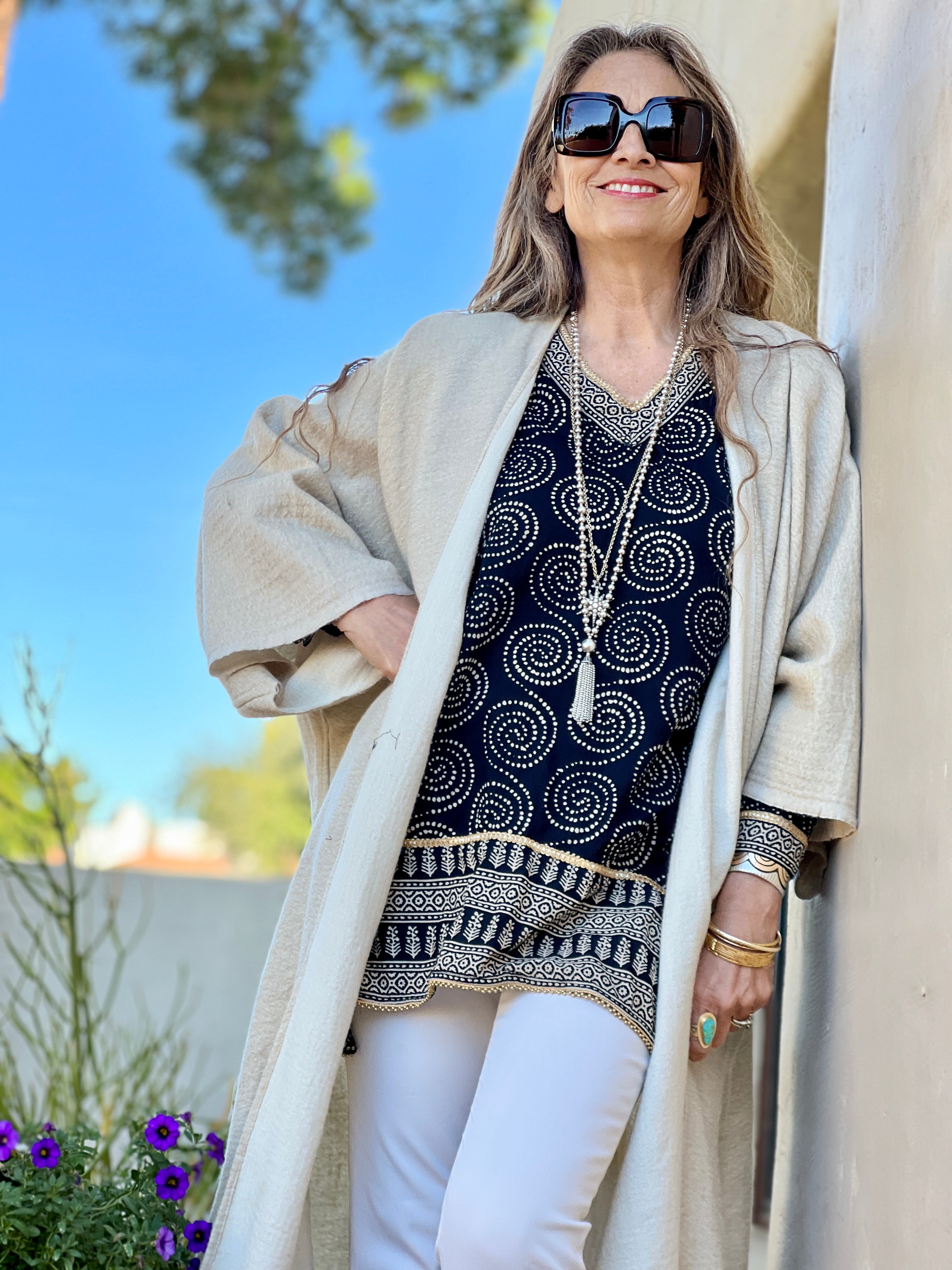 Karma Beaded Cotton Tunic