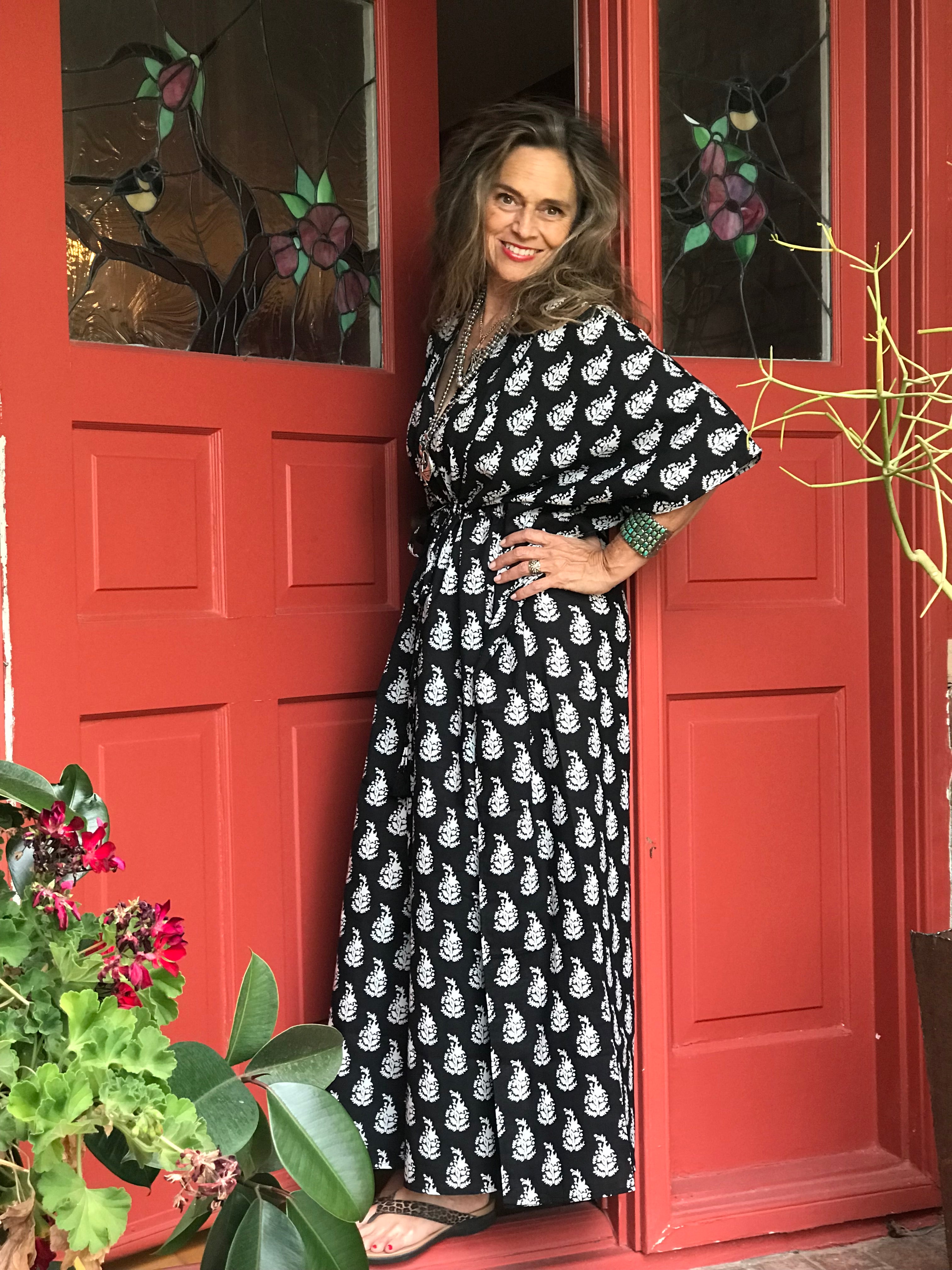 Luisa Obsidian Maxi Kaftan Dress Store Credit