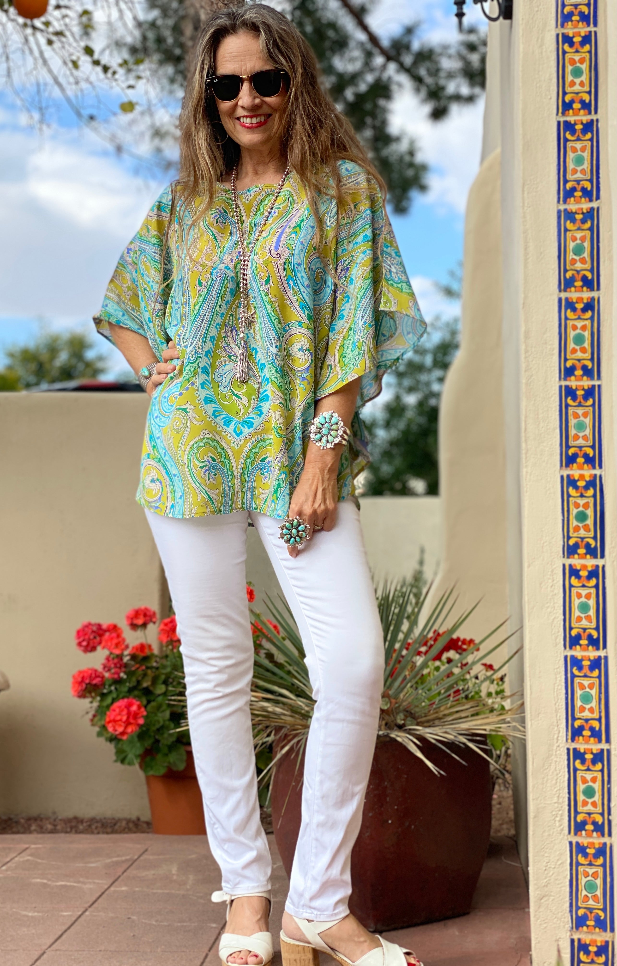 Electric Principessa Paisley Poncho