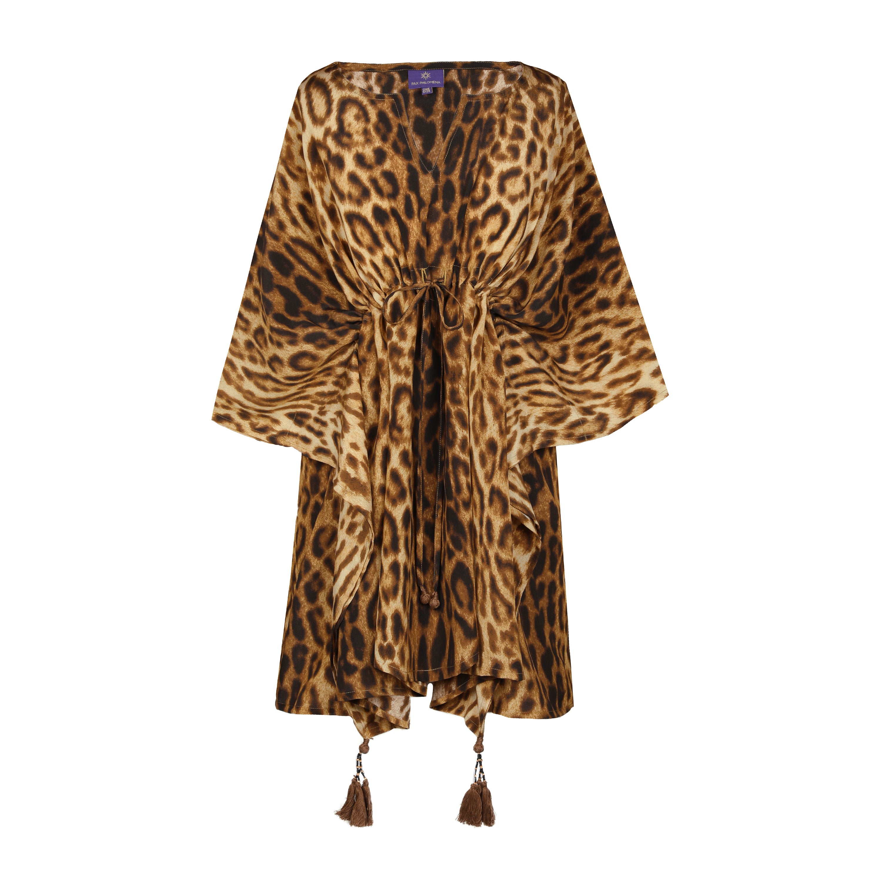 Jeanie Jaguar Italian silk Short Kaftan