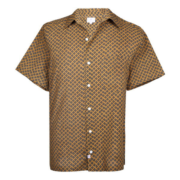 Jupiter Tan Men's Short Sleeved Shirt Natural Dyes