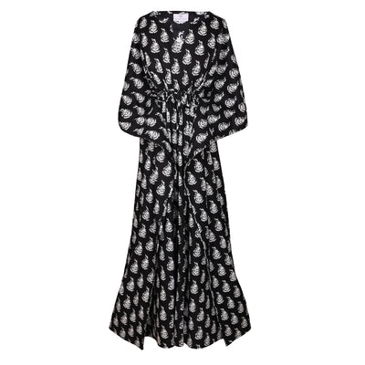 Luisa Obsidian Maxi Kaftan Dress