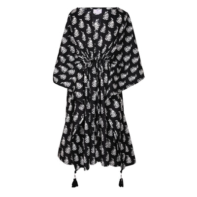 Luisa Obsidian Midi Kaftan Dress