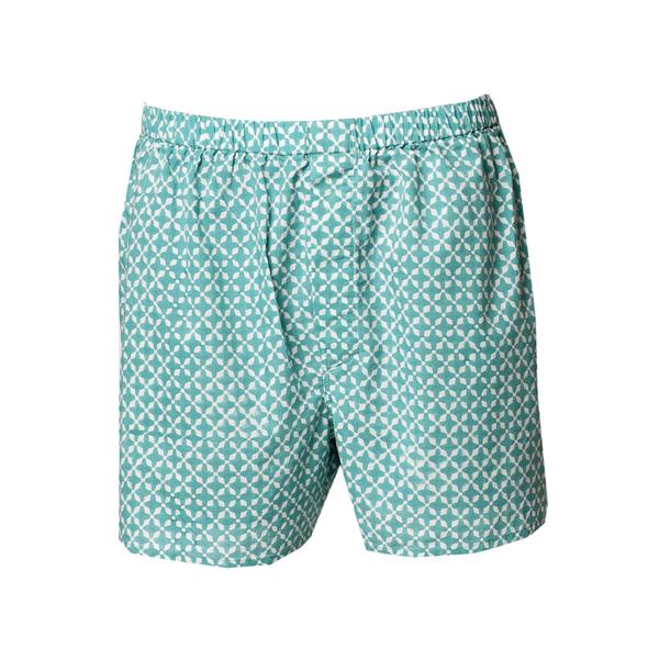 Mykonos Aqua Cotton Boxer Shorts