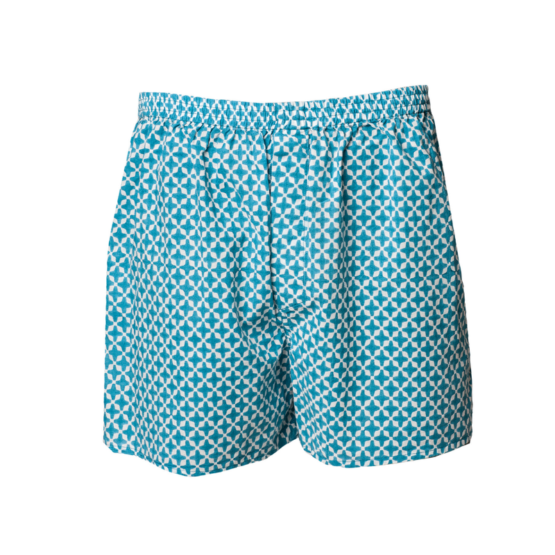 Mykonos Ocean Blue Boxer Shorts