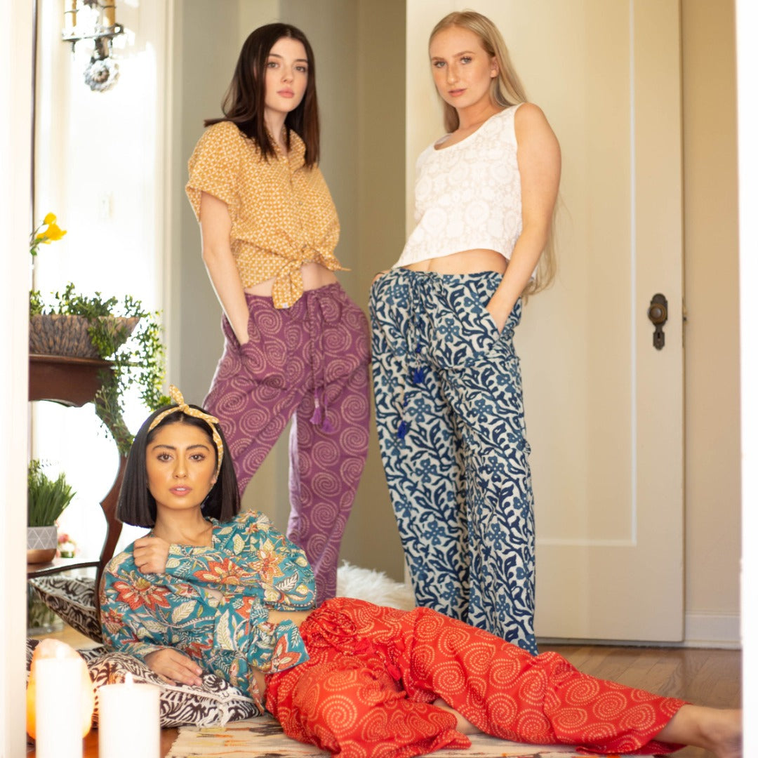 Isadora Floral Cotton Lounge Pants