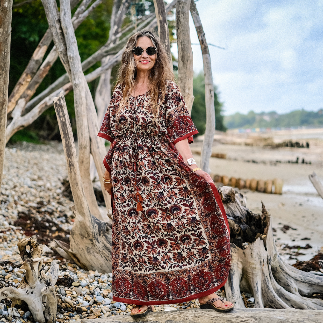 Osborne Floral Maxi Kaftan Natural Dyes