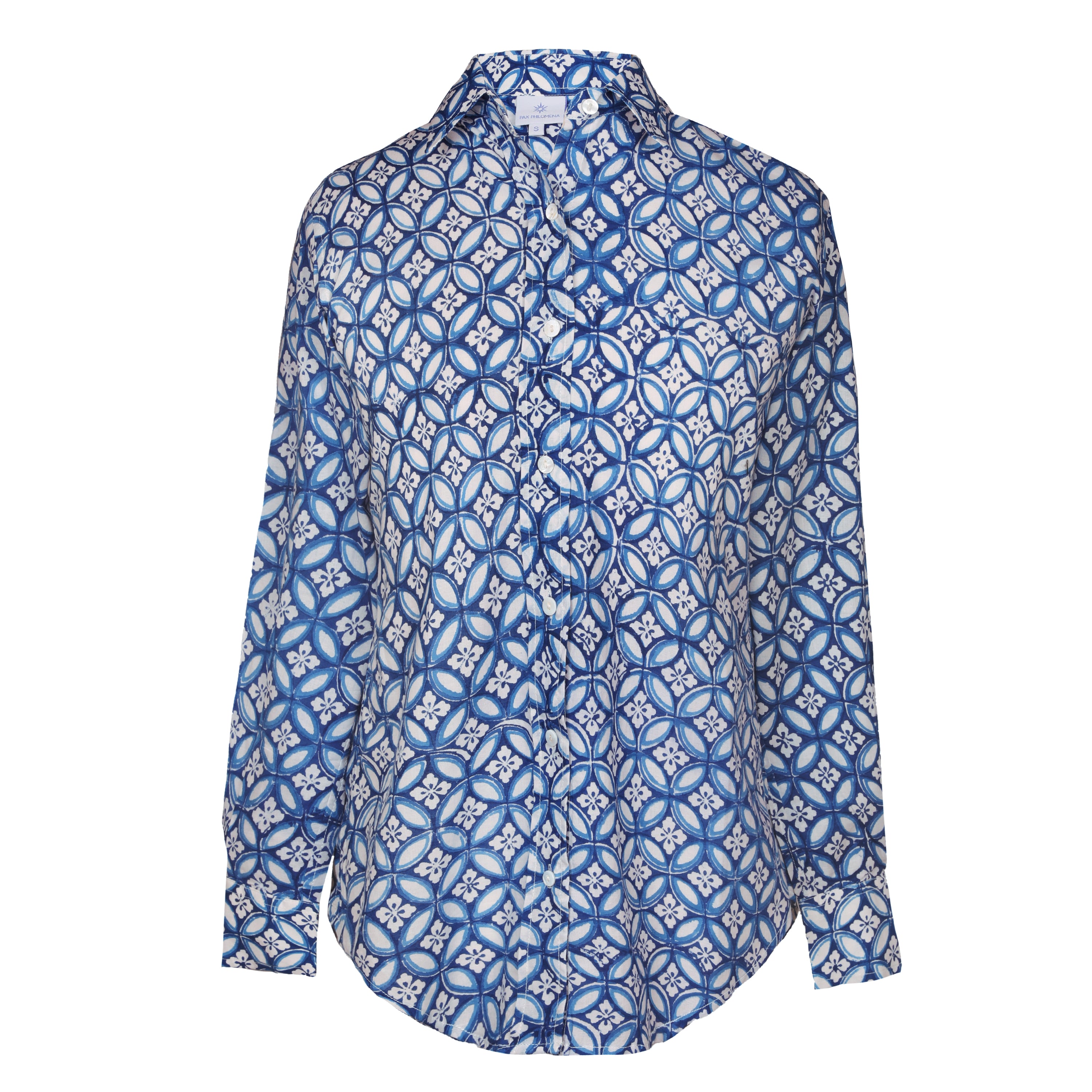 Nina Blue Women's Button Down Blouse STORE CREDIT