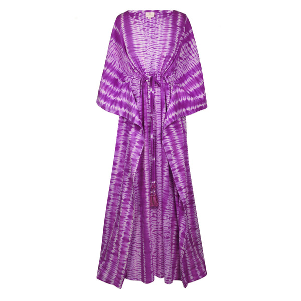 Panarea Purple Cotton Needle Shibori