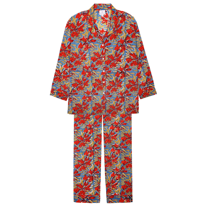 Patricia Botanical Cotton Pajamas Long Sleeve