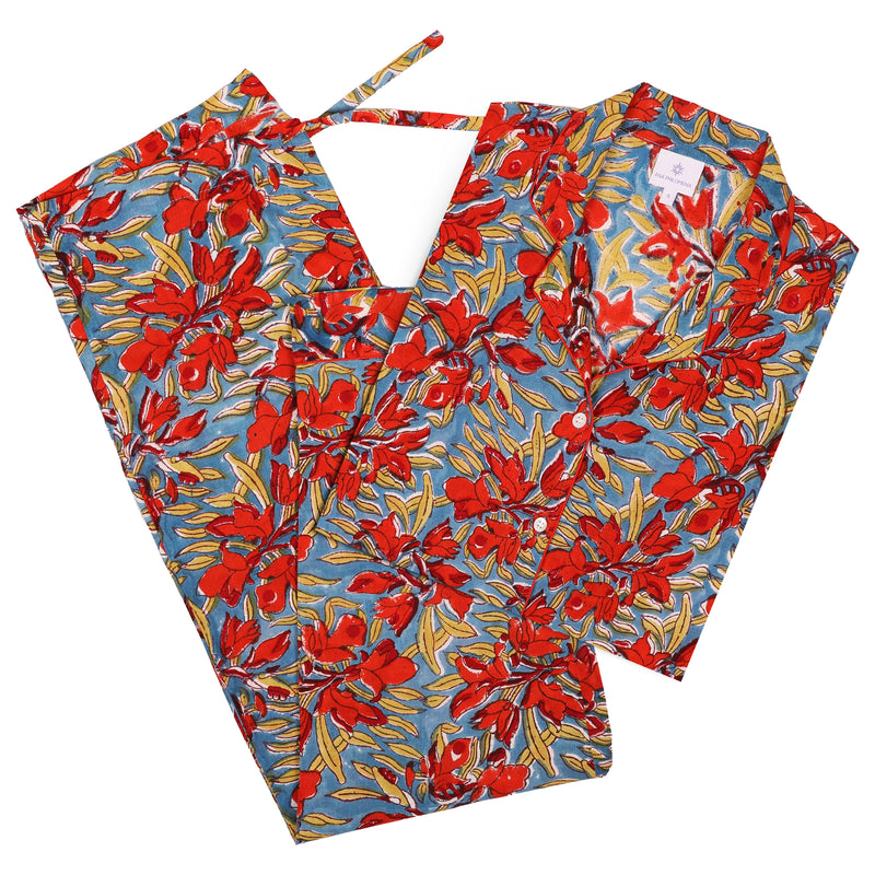 Patricia Botanical Cotton Pajamas Long Sleeve