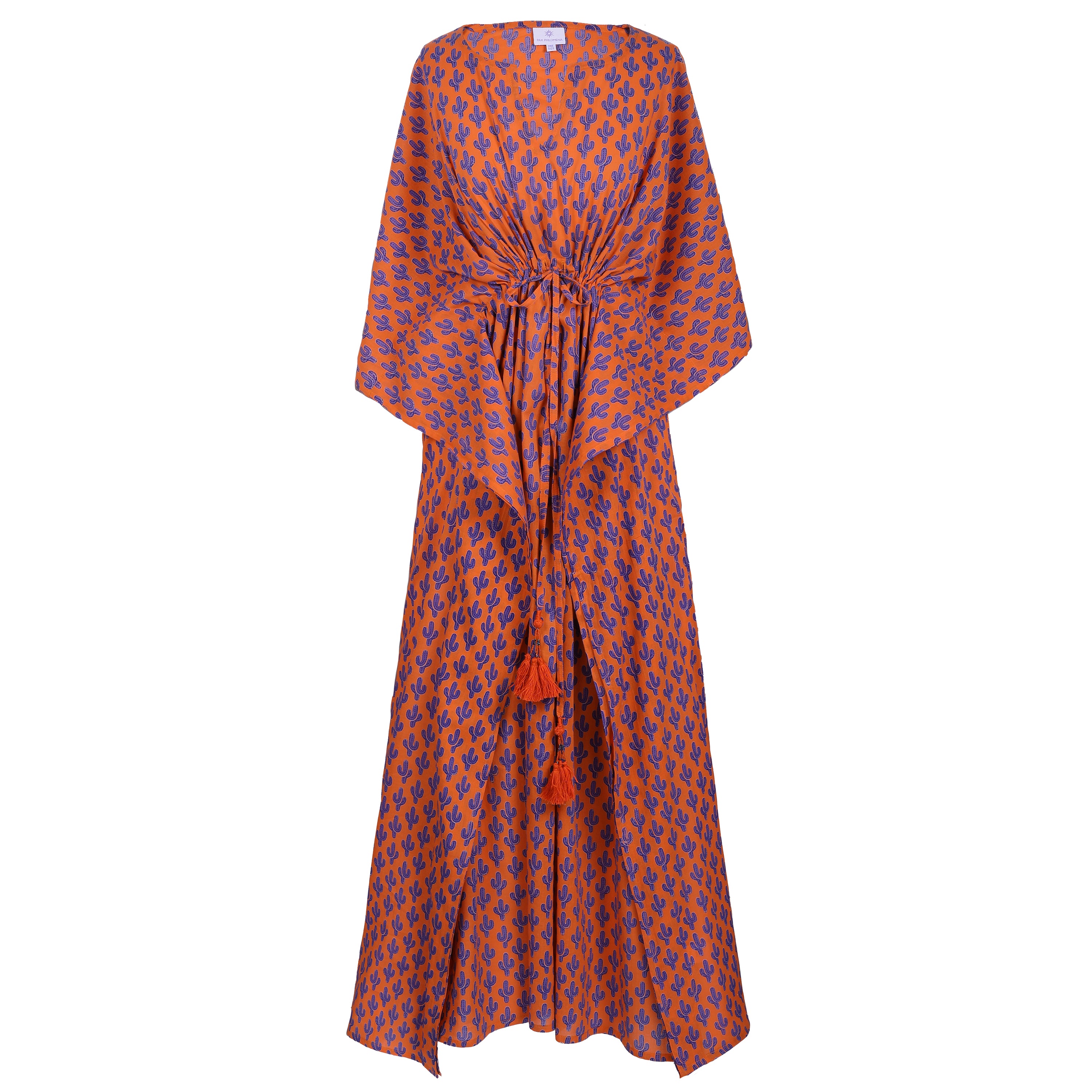 Phoenix Purple Cactus Maxi Kaftan Dress