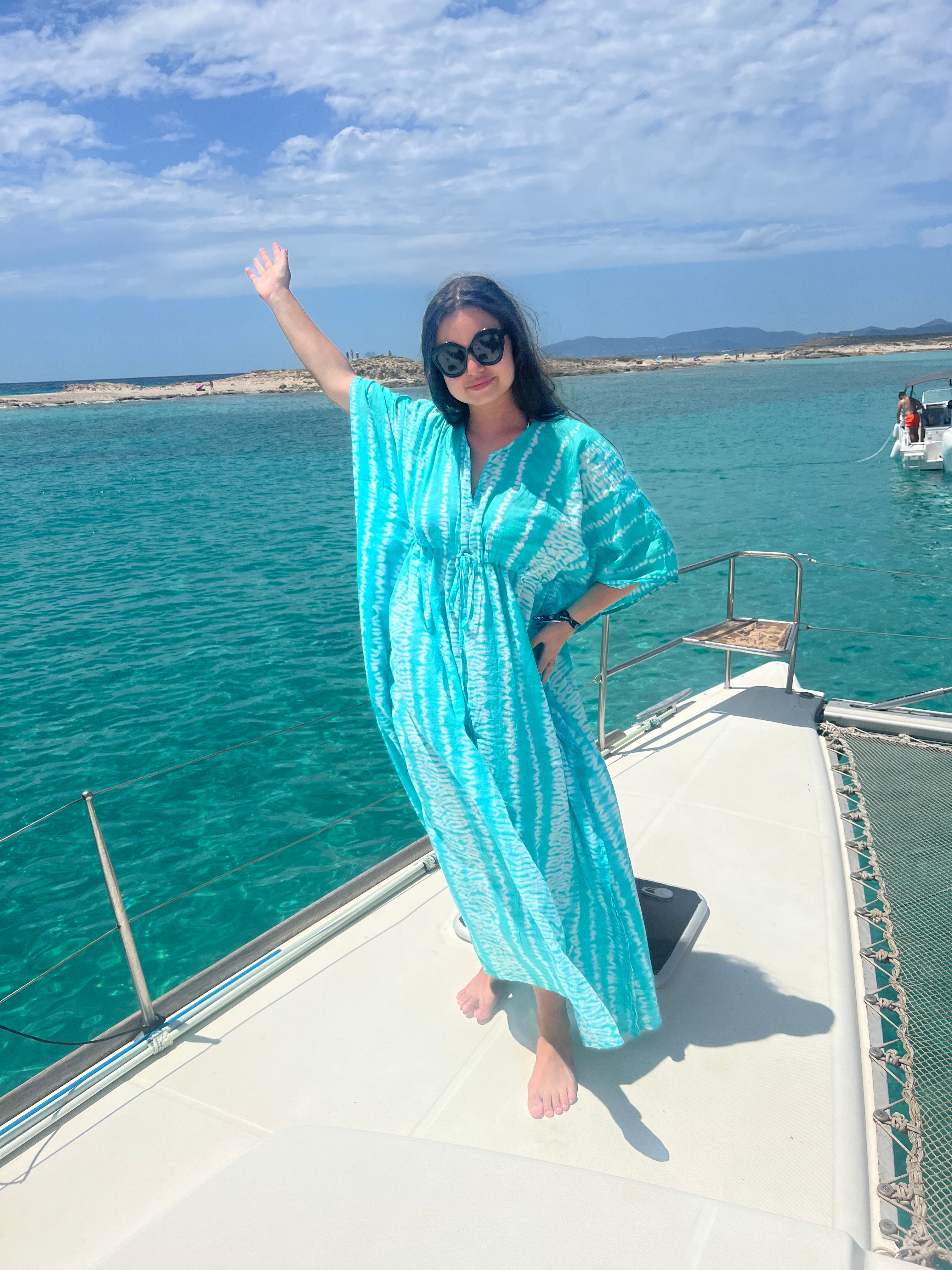 Turquoise kaftan dress new arrivals