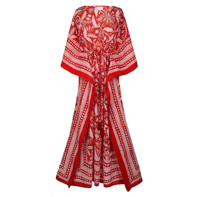 Rossini Red Maxi Kaftan Dress