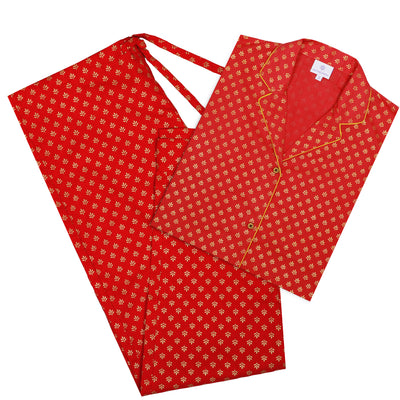 Royal Red Diana Pajama Long Sleeve FINAL SALE EXCHANGE OR STORE CREDIT