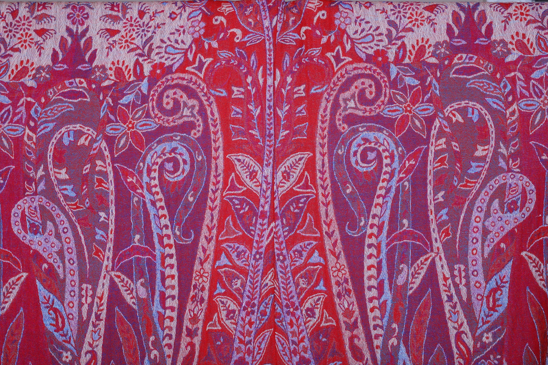 Scarlet Pimpernel Paisley Boiled Wool Kimono Coat