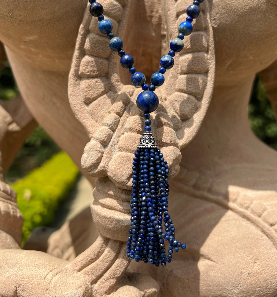 Semi Precious Lapis Lazuli Mala