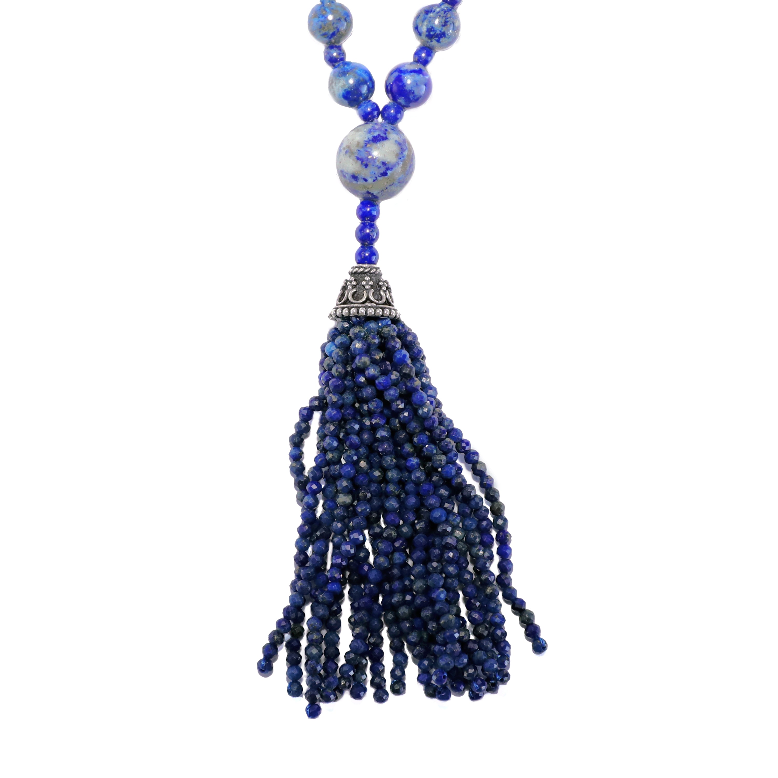 Semi Precious Lapis Lazuli Mala