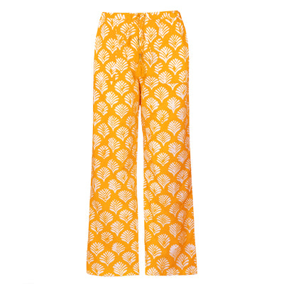 Sorrento Yellow Cotton Lounge Pants