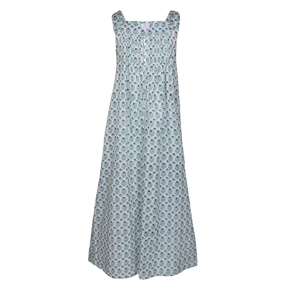 Light Blue Floral Print Nightgown