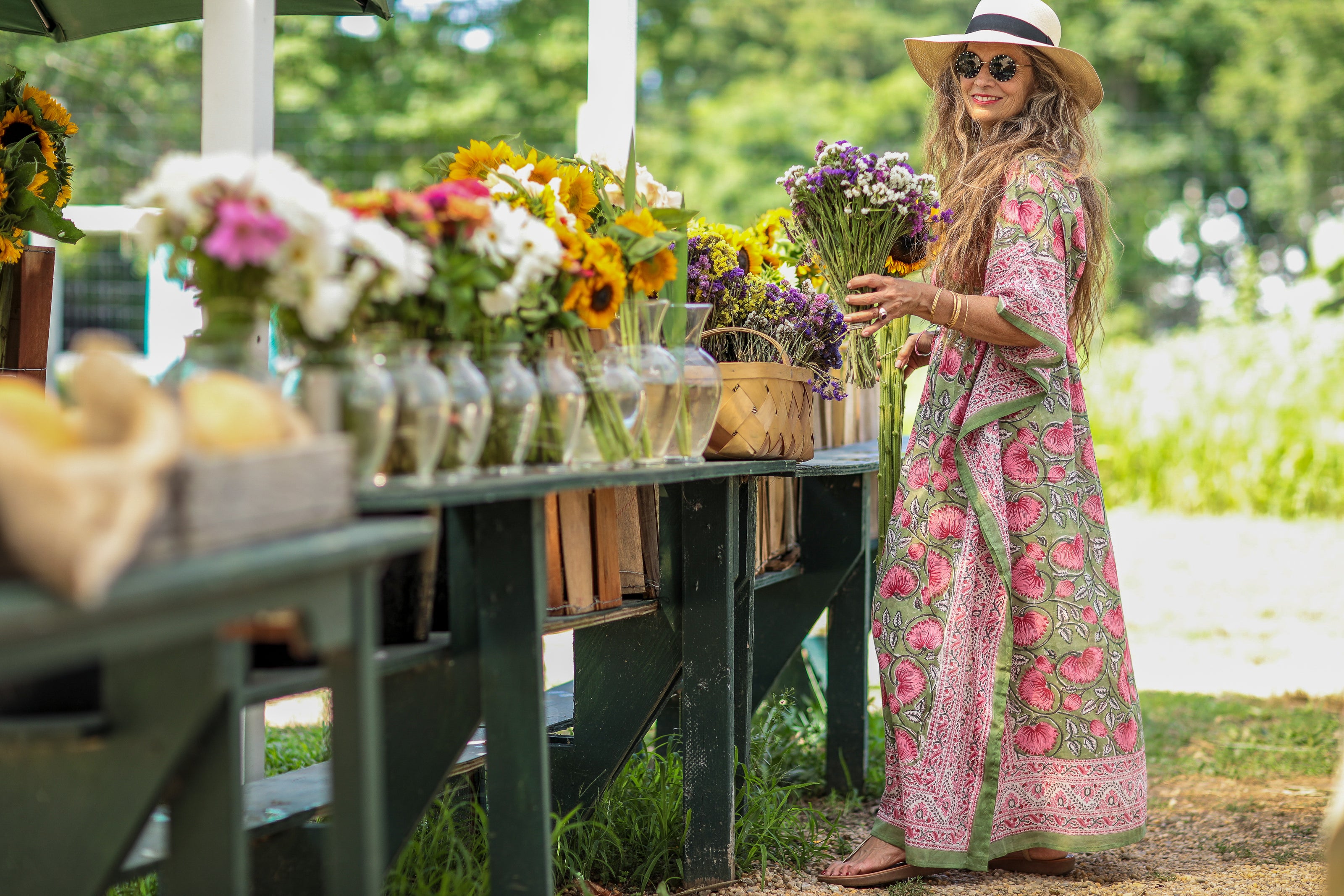 Francis Floral Midi Kaftan Dress