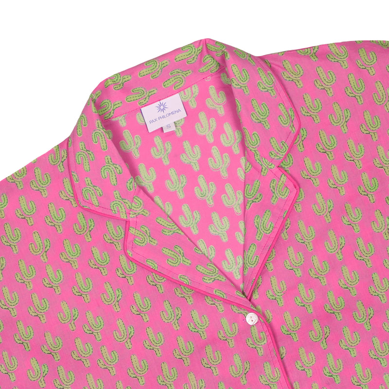 Prickly Pax Pink Cactus Pajamas Long Sleeve
