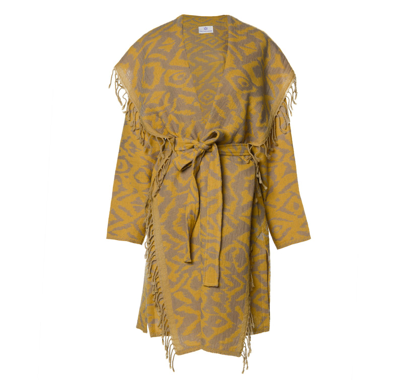 Cheryl Turmeric Boiled Wool Coat